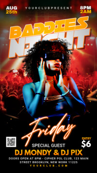Friday night club party Historia de Instagram template
