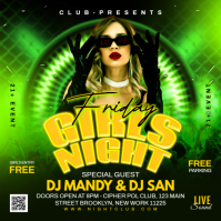 Friday night club party Instagram Plasing template