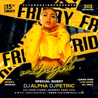 Friday night club party Pos Instagram template