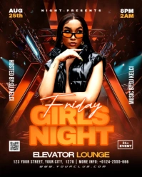 Friday night club party Instagram Portrait template