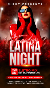 Friday night club party flyer Instagram Reel template