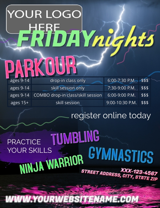 FRIDAY NIGHT EVENTS Template | PosterMyWall