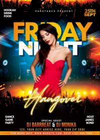 Friday Night Hangover A6 template