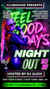 Friday Night out Party Event Instagram Story Video template