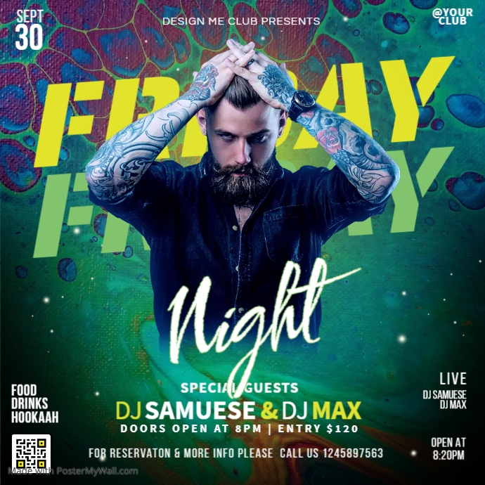 Friday Night Party Celebration Template PosterMyWall
