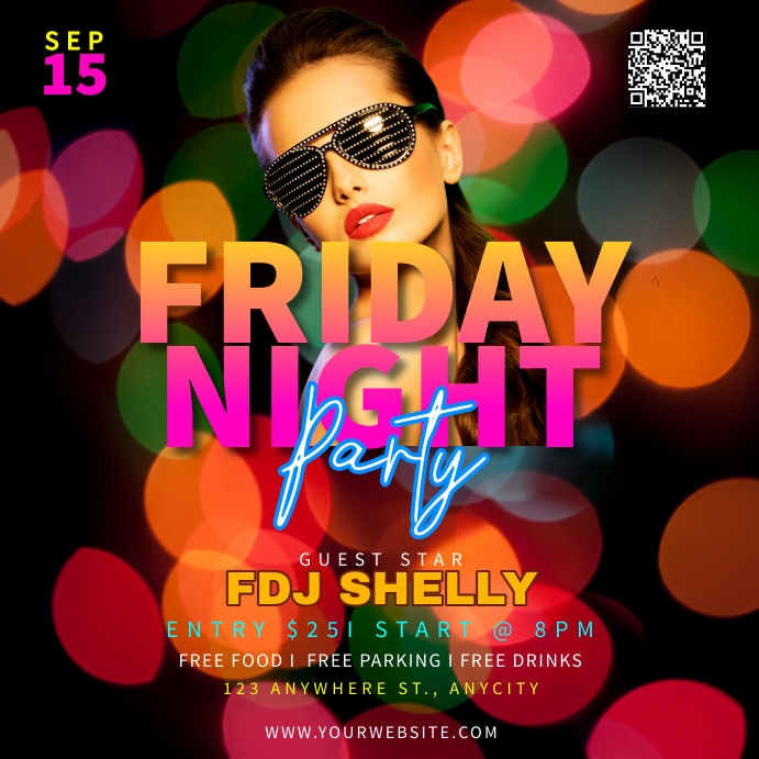 Friday Night Party Template PosterMyWall