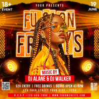 Friday Night Party Square (1:1) template
