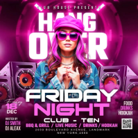 Friday night party Instagram Post template