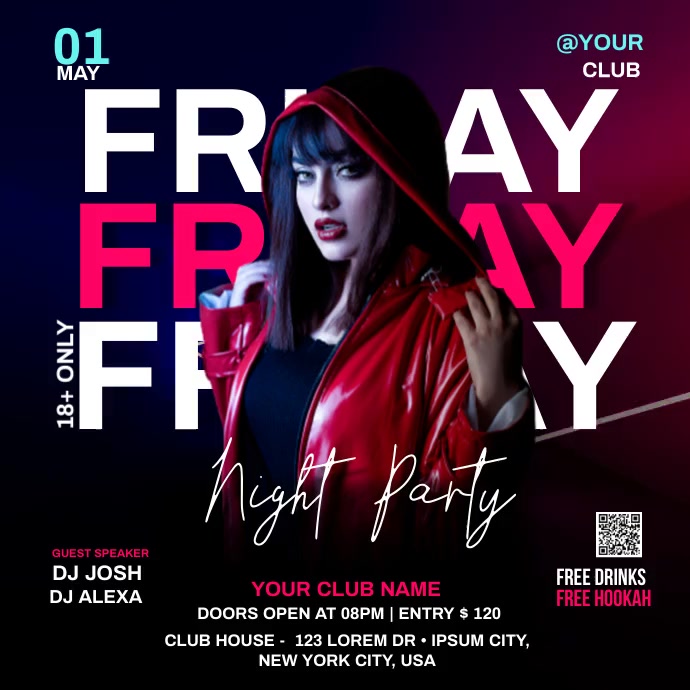 Friday Night Party Template PosterMyWall