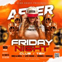 Friday night party Instagram-opslag template