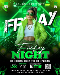 Friday Night Party Instagram Portrait template