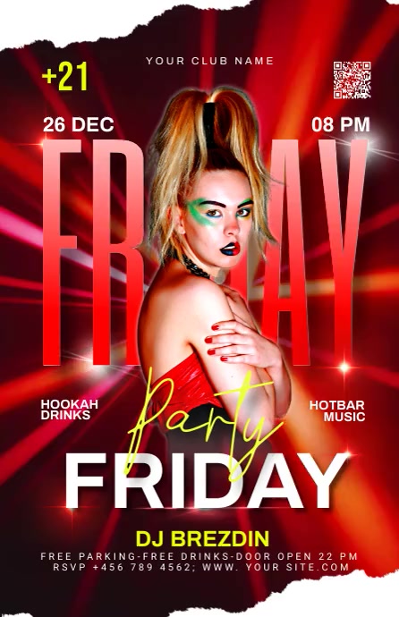 FRIDAY NIGHT PARTY Tabloid template