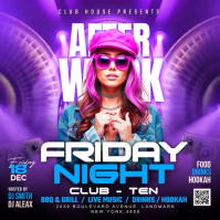 Friday night party Publicação no Instagram template