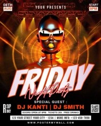 Friday Night Party Instagram Portrait template