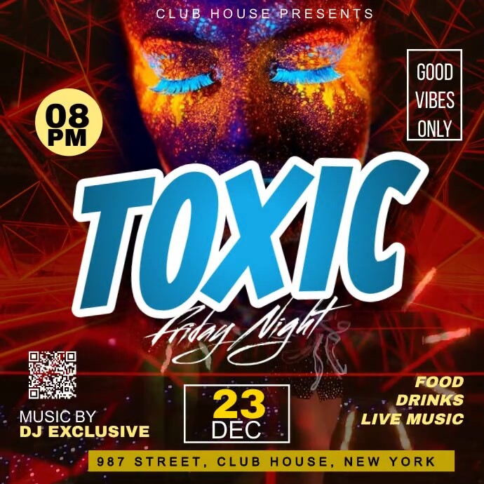friday night party Pos Instagram template