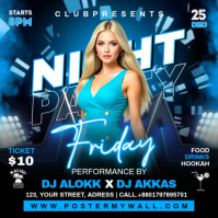 Friday Night Party Instagram Post template