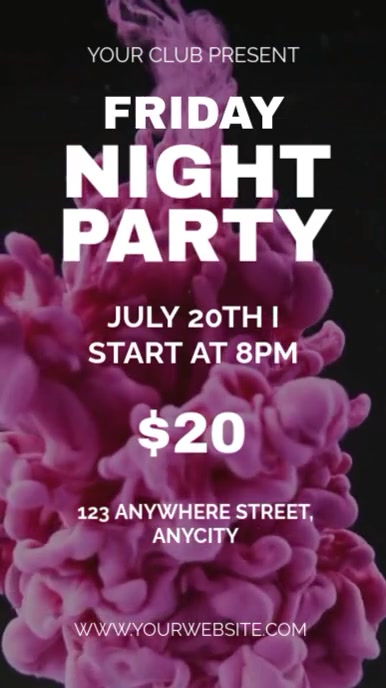 friday night party Reel do Instagram template