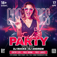Friday Night Party Квадрат (1 : 1) template
