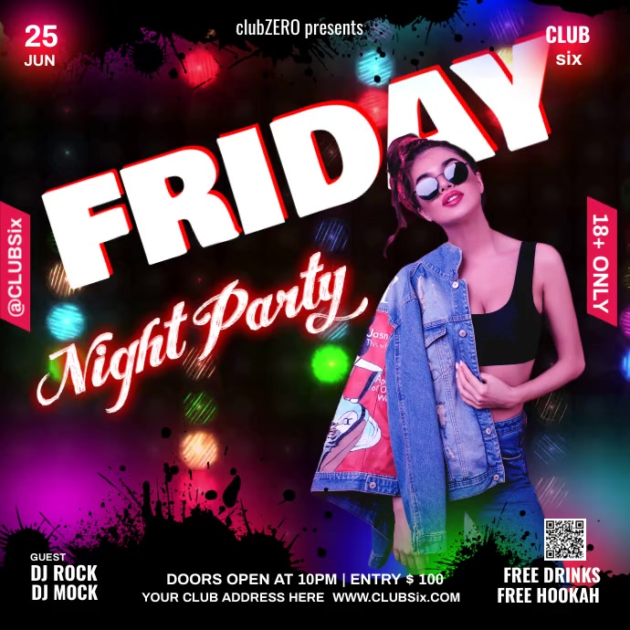 friday night party Template PosterMyWall
