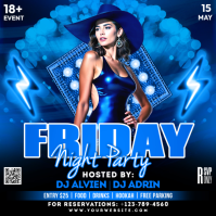Friday Night Party Quadrado (1:1) template