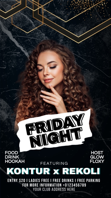 Friday Night Party Instagram Story template