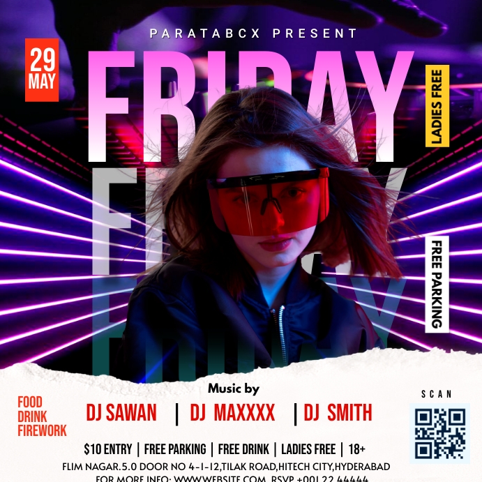 Friday Night Party Template PosterMyWall