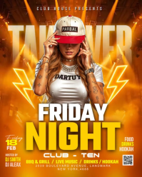 Friday night party Instagram Portrait template