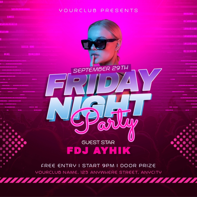 Friday Night Party Template PosterMyWall