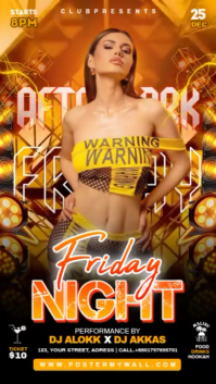 Friday Night Party Instagram Story template