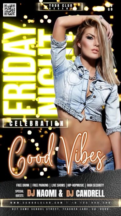 Friday Night Party Event Ad Design Template Digital Instagram Story