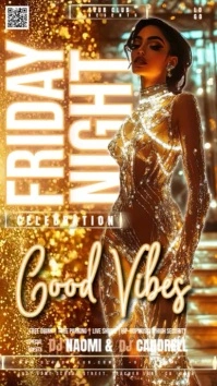 Friday Night Party Event Ad Design Template Digital Instagram Story