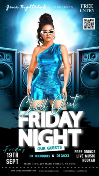 Friday Night Party Event Ad Video Design Template Instagram Story