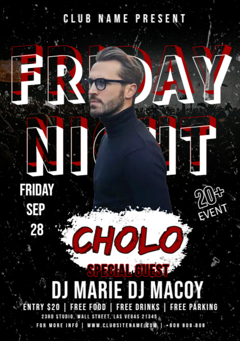 Friday Night Party Event Template | PosterMyWall