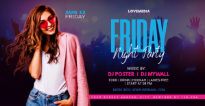 Friday Night Party Flyer Design template