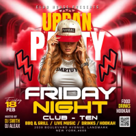 Friday Night Party Flyer Publicação no Instagram template