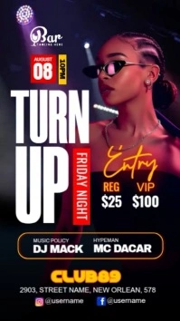 Friday night party flyer Instagram Story template