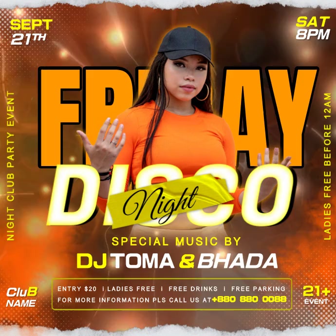 Friday Night Party Instagram Video template