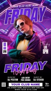 Friday Night Party Template Instagram Reel