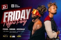Negro Friday Night Party Video Affiche Template