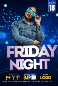 Friday Night Party Video Poster template