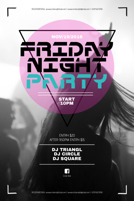 Friday Night Poster template
