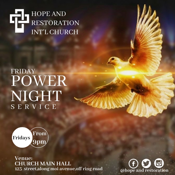 Copy of Friday night service | PosterMyWall