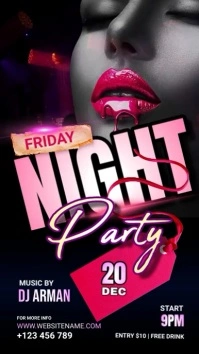 Friday Night Template História do Instagram