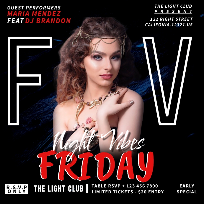 Friday Night Vibes Ads Template PosterMyWall