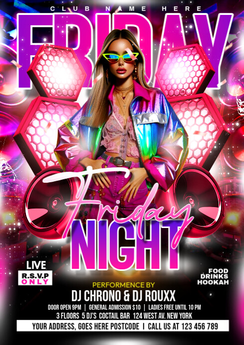 FRIDAY PARTY A3 template
