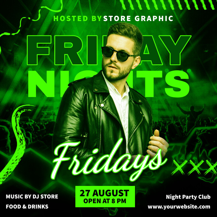 Friday Party Message Instagram template