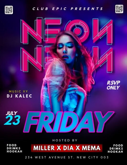 FRIDAY PARTY Pamflet (VSA Brief) template