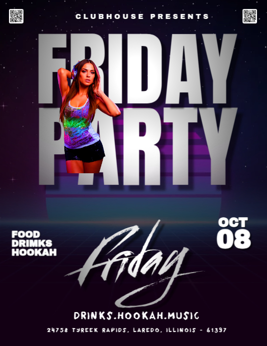 FRIDAY PARTY Template | PosterMyWall
