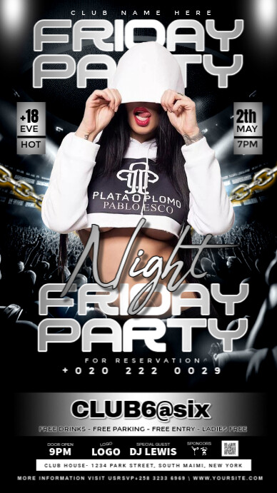 FRIDAY PARTY Indaba yaku-Instagram template