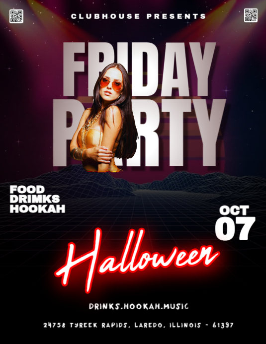 FRIDAY PARTY Flyer (US Letter) template